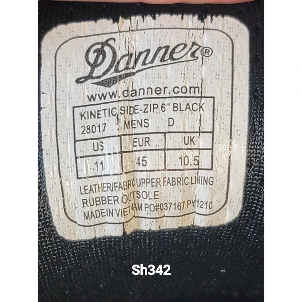 Danner Kinetic 6 Black Tactical Boots Gore-Tex 28017 Mens 11 D Zip Waterproof